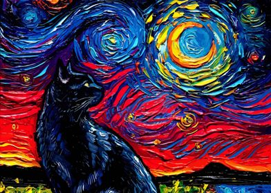 Starry Night Cat 