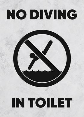 no diving in toilet