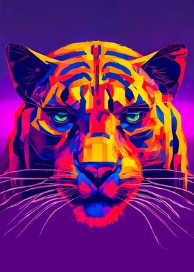 Black panther neon colors
