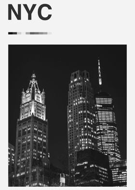 NYC Night Minimalist City