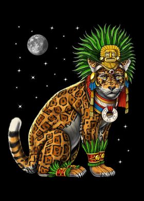 Aztec Jaguar Warrior God