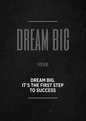 Dream Big Definition Text