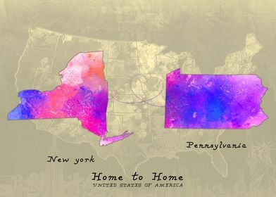 New york to pennsylvania