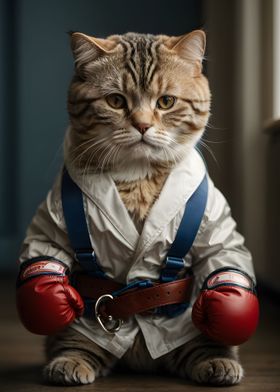 Boxing Cat Funny