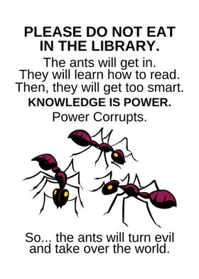 Funny Library Safety Sign
