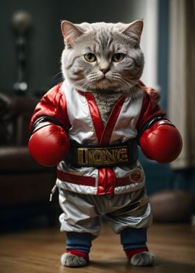 Boxing Cat Funny