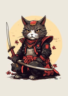 Cat Samurai Japanese