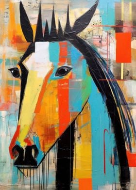 Abstract Horse Portrait