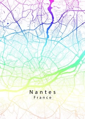 Nantes France City Map