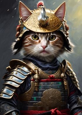 Samurai Cat Halloween