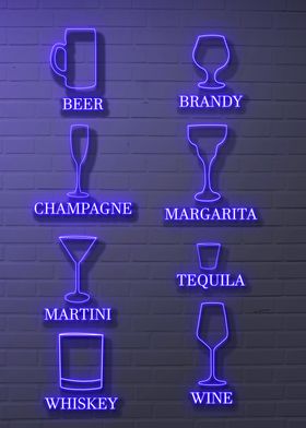 Chart Of Liquor Glassware