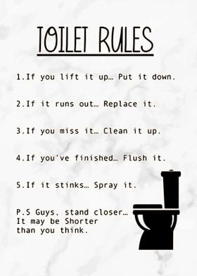 Toilet Rules Funny