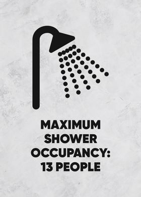 maximum shower occupancy