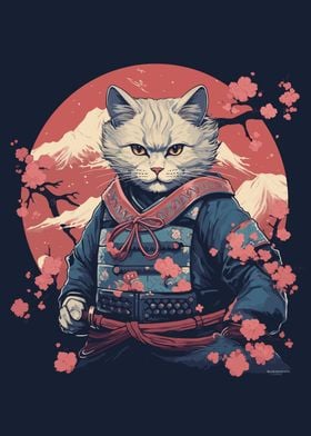 Cat Samurai Japanese