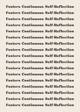 Fosters Continuous SelfRe