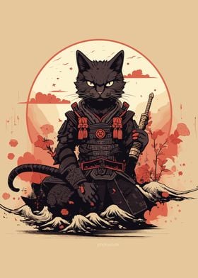 Cat Samurai Japanese