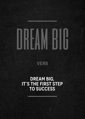 Dream Big Definition Text