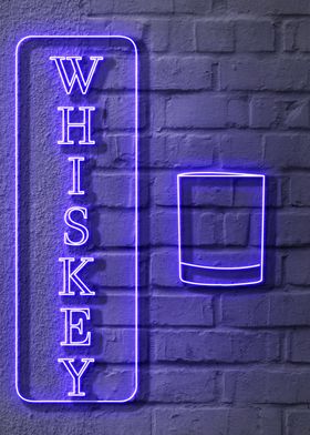A Neon Whiskey Sign