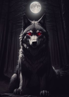 Dark Fantasy Wolf