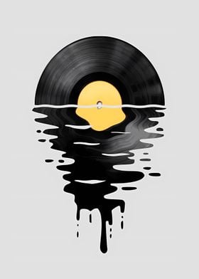 Vinyl Melt Music Sunset