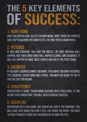 5 Elements Of Success