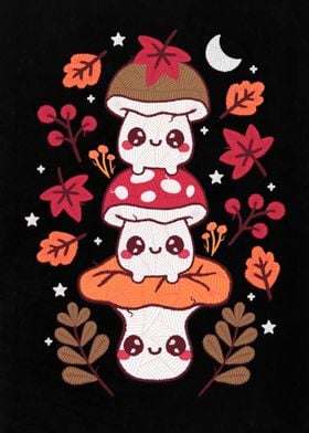 Mushrooms embroidery