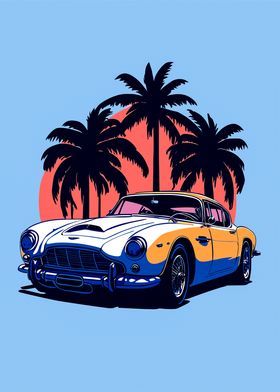 Classic Cars In The Beach