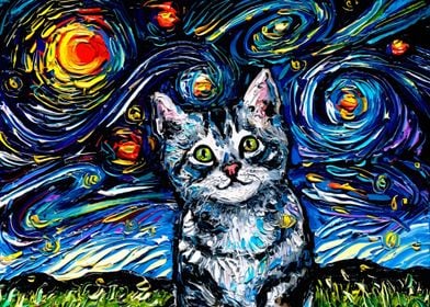 Starry Night Cat 