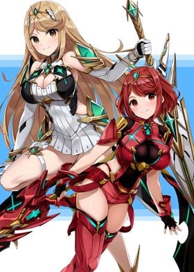 Pyra and Mythra Xenoblade