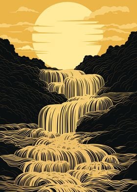 Golden Waterfall 