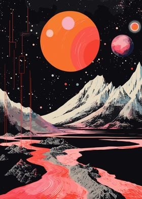 Mountains and planet