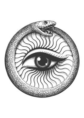  Ouroboros All seeing eye