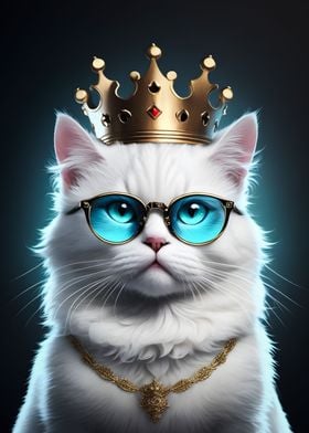 Cute Queen white cat