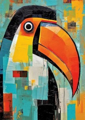 Abstract Toucan Portrait