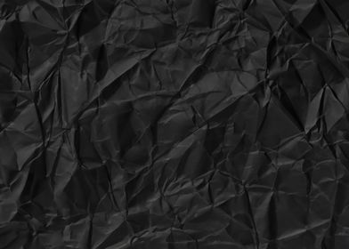 Paper black crumpled overl