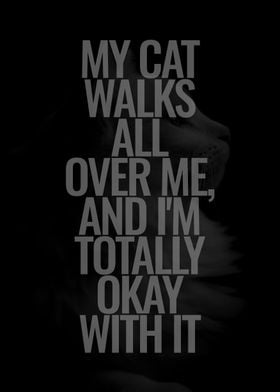 My cat walk all over me