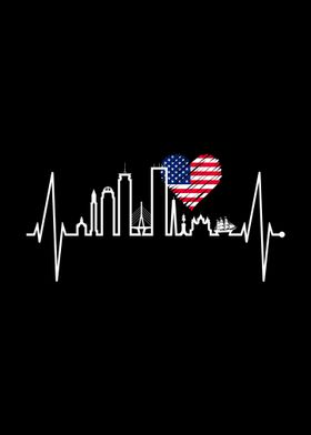 Boston Skyline Heartbeat