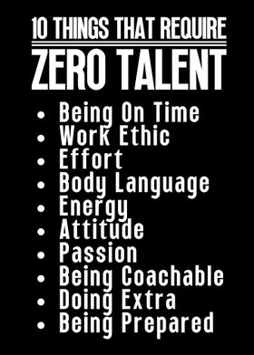 Require Zero Talent