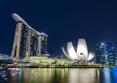 Marina Bay Sands and Lotus