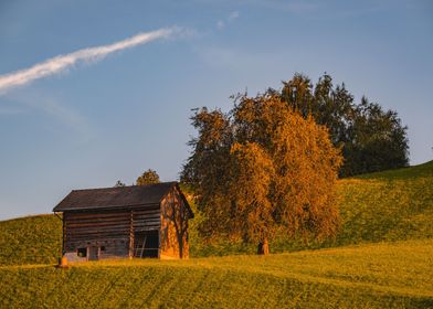 Autumn Barn Sunset