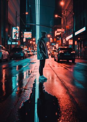 Rainy night in the city