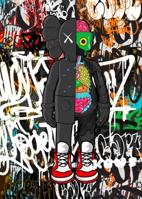 Kaws abstract backgroung