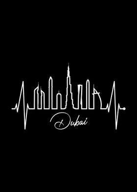 Dubai Skyline Heartbeat