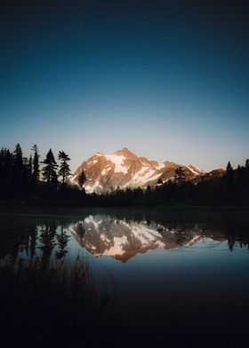 Snowy Mountain Eclipse