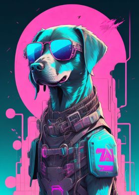 Cyberpunk Labrador