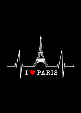 Paris Skyline Heartbeat