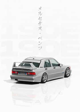 Grey Mercedes 190E EVO II