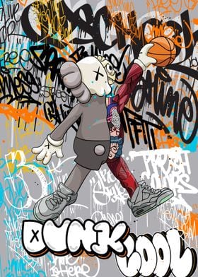 Dunk kaws graffiti