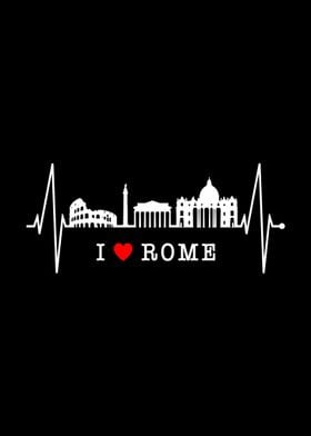 Rome Skyline Heartbeat