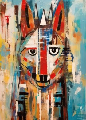 Abstract Wolf Portrait